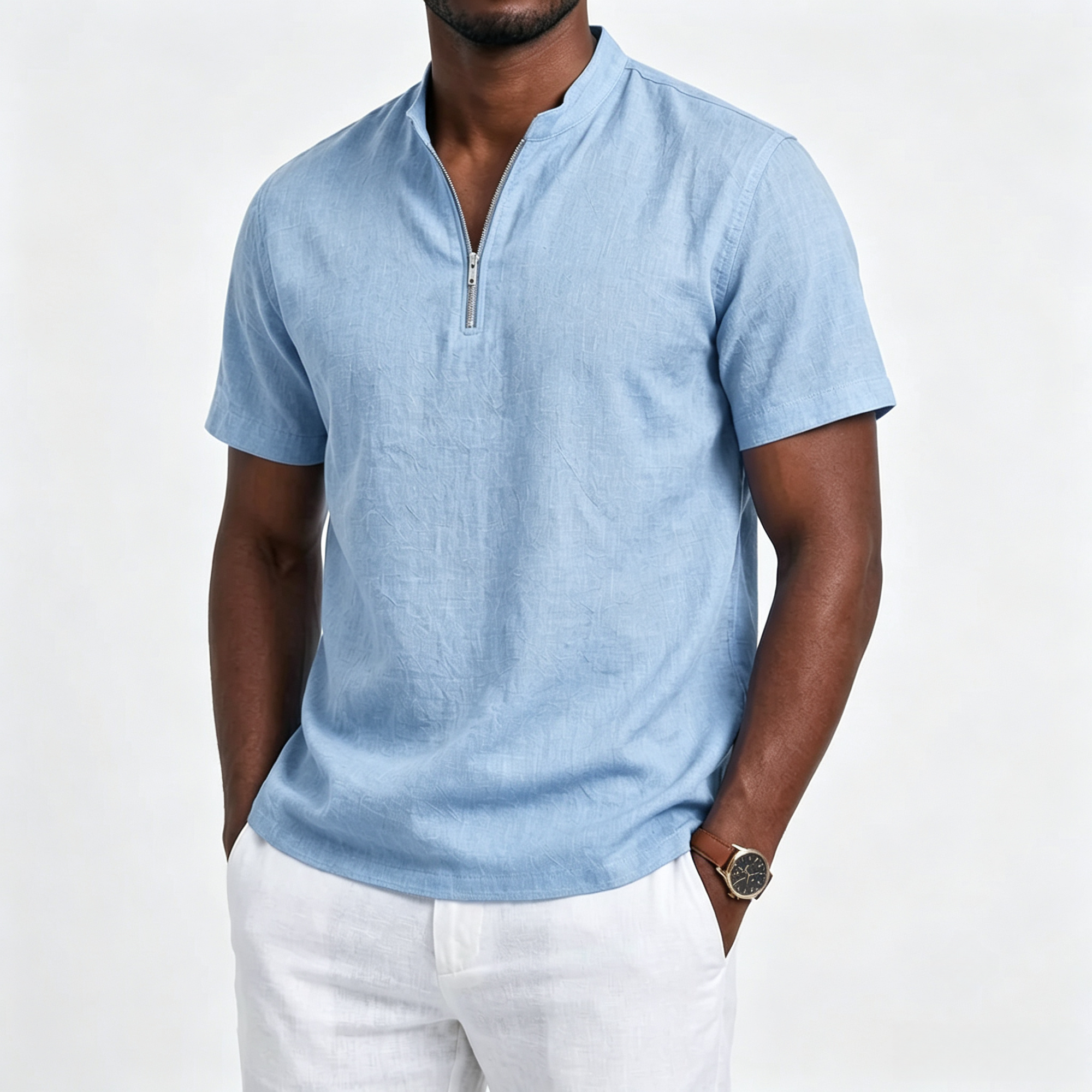 Beach Leisure Sporty Linen Comfort Polo Shirt