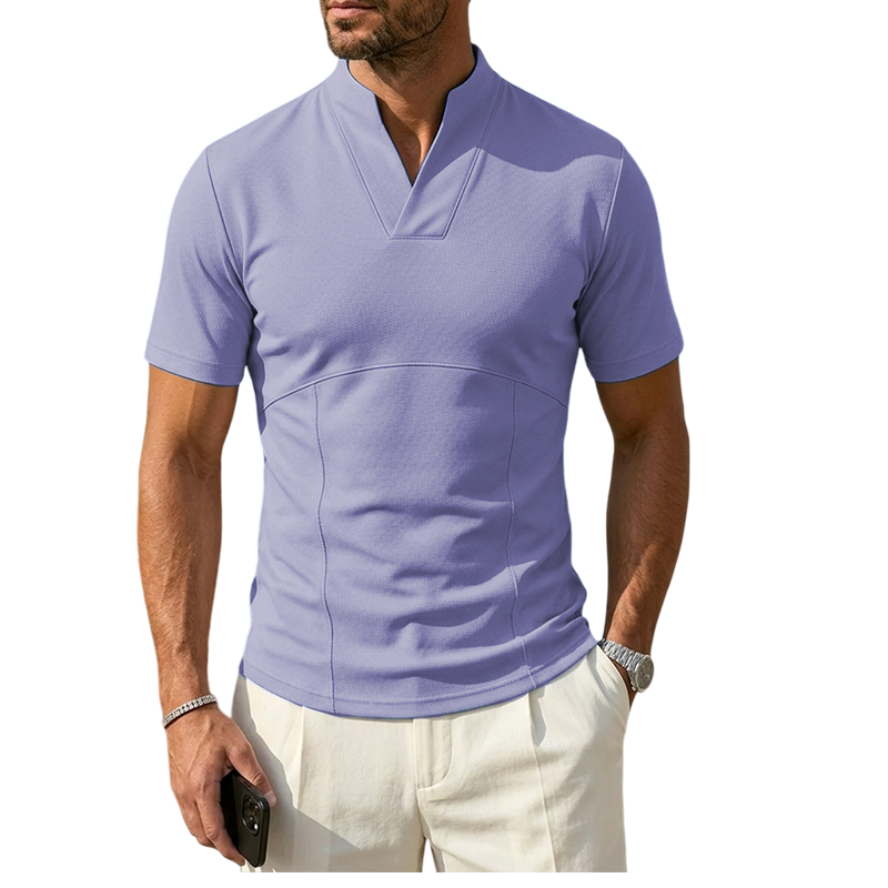MIVANITY Men's Slim Fit Cotton Blend Polo Shirt - Breathable &amp; Flexible