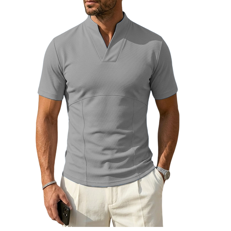 MIVANITY Men's Slim Fit Cotton Blend Polo Shirt - Breathable &amp; Flexible