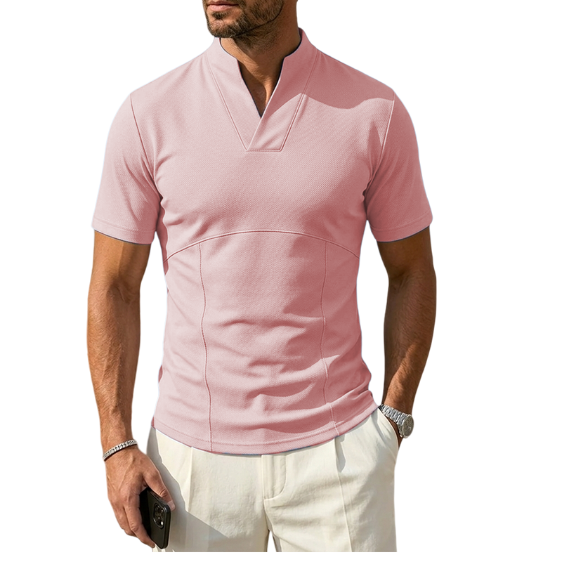MIVANITY Men's Slim Fit Cotton Blend Polo Shirt - Breathable &amp; Flexible