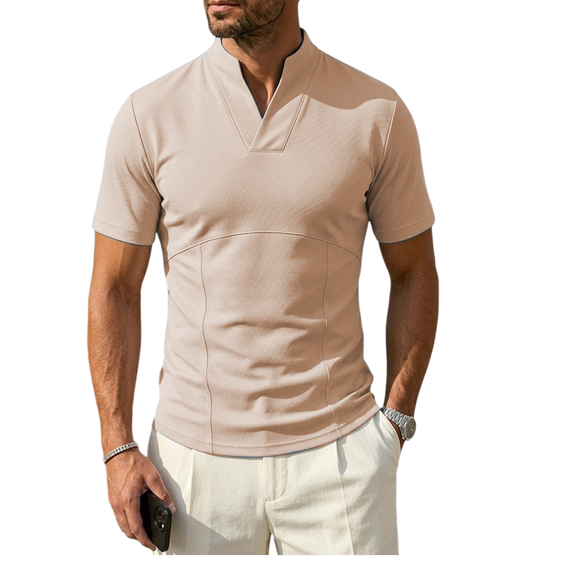 MIVANITY Men's Slim Fit Cotton Blend Polo Shirt - Breathable &amp; Flexible
