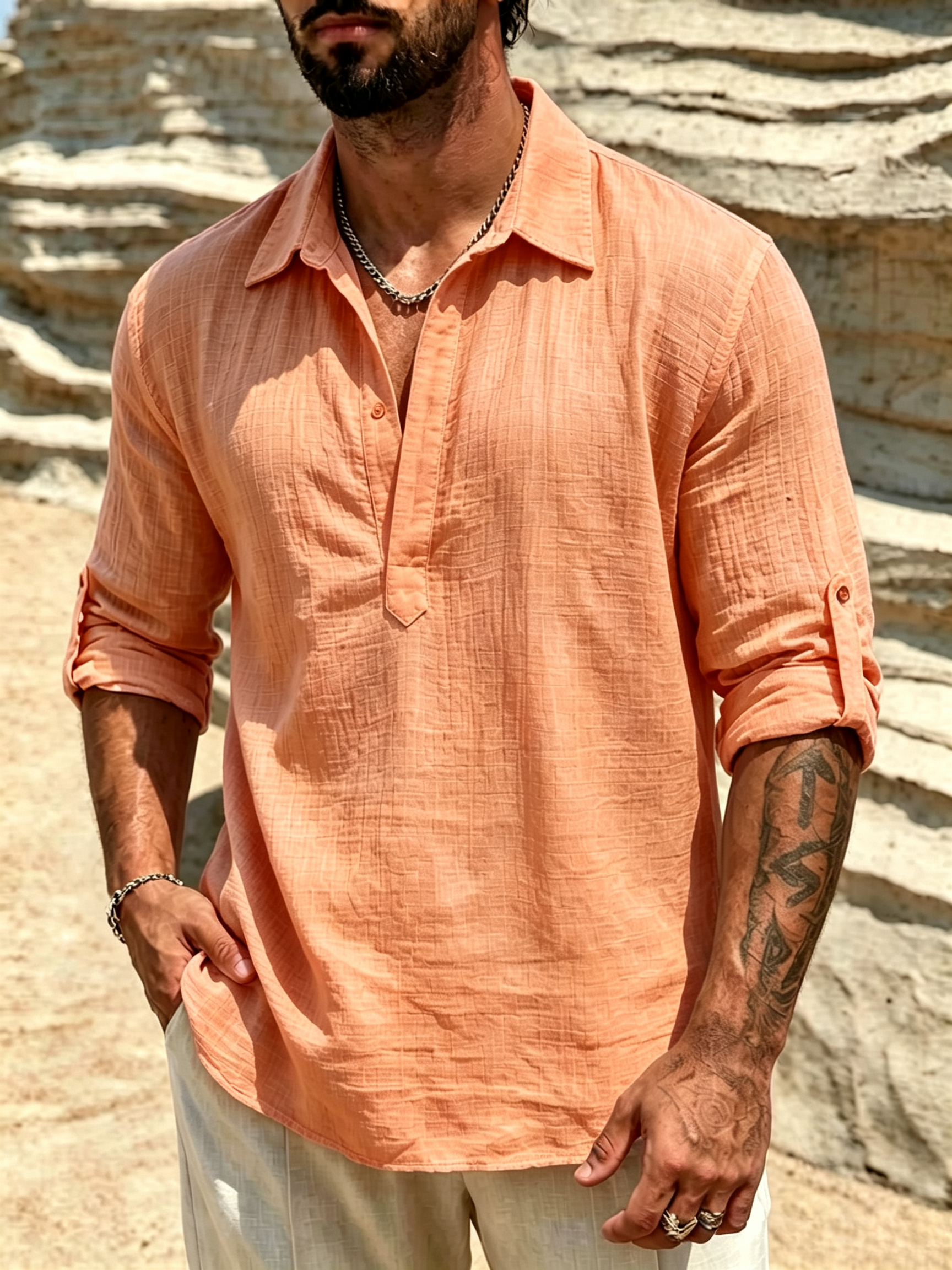 Mivanity Versatile all-terrain linen shirt