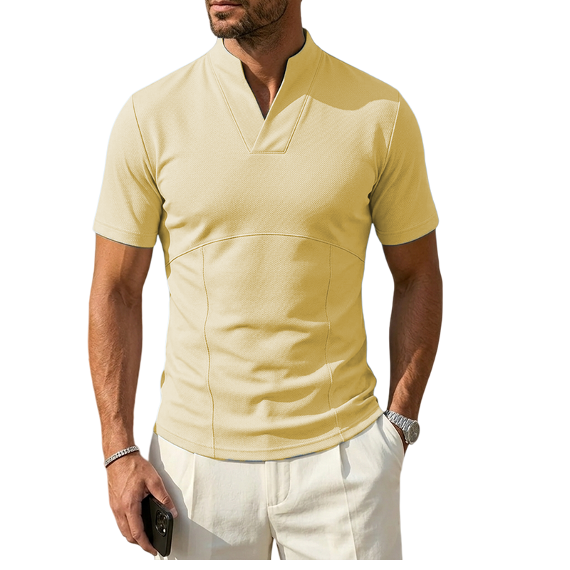 MIVANITY Men's Slim Fit Cotton Blend Polo Shirt - Breathable &amp; Flexible