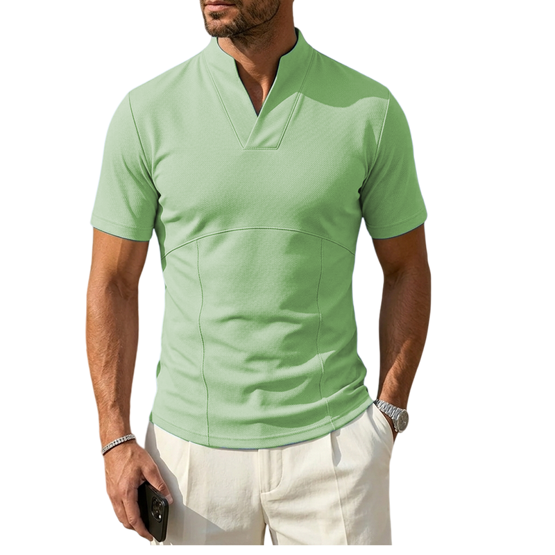 MIVANITY Men's Slim Fit Cotton Blend Polo Shirt - Breathable &amp; Flexible