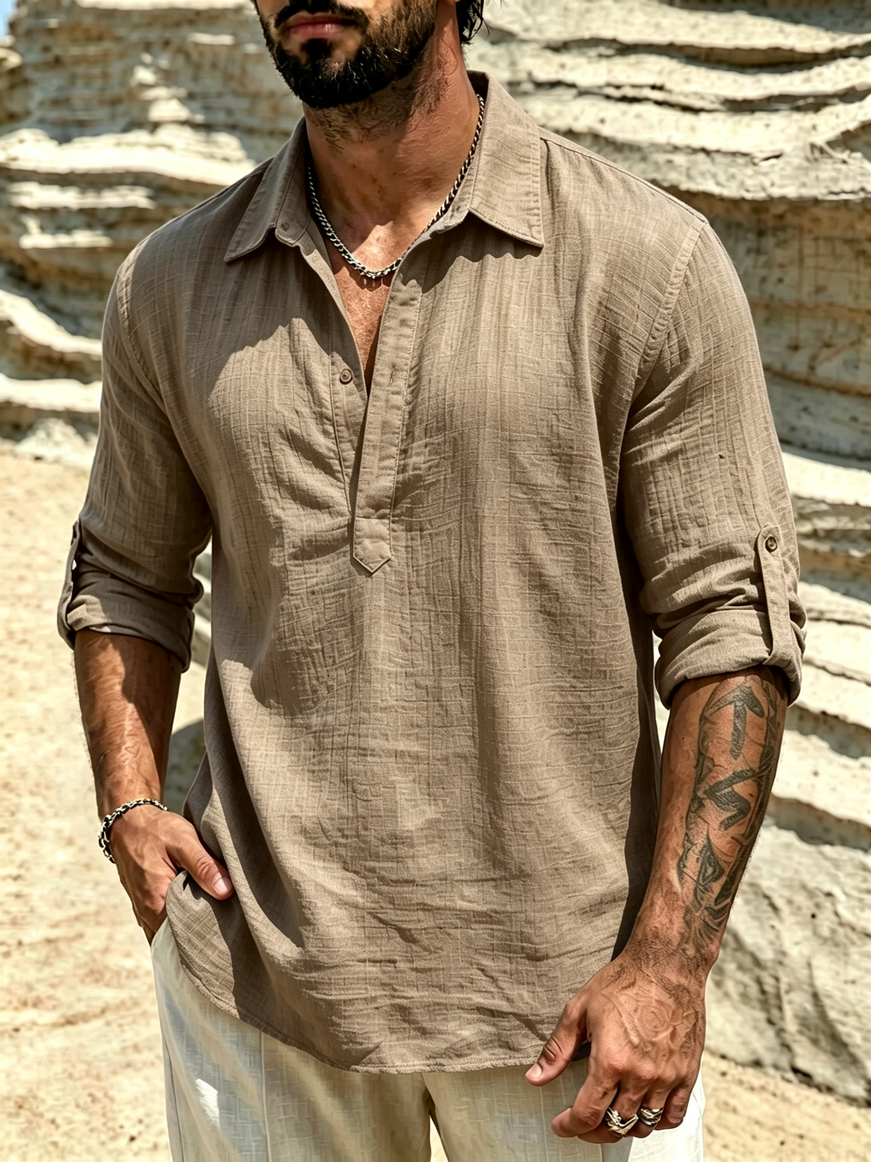 Mivanity Versatile all-terrain linen shirt