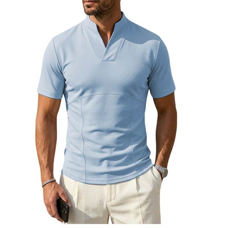 MIVANITY Men's Slim Fit Cotton Blend Polo Shirt - Breathable &amp; Flexible