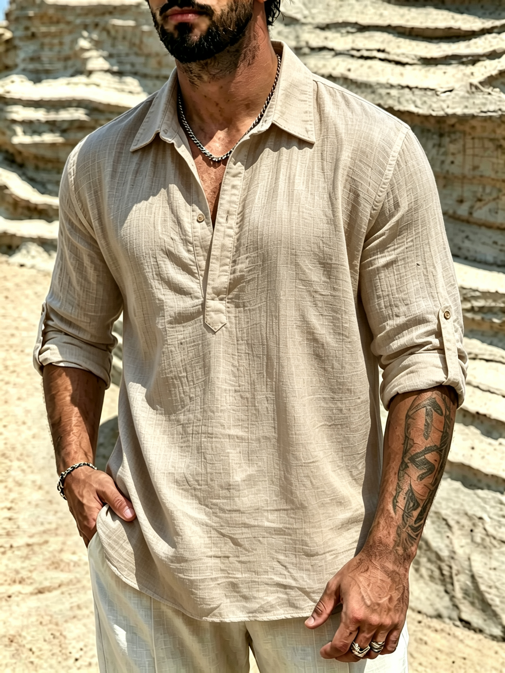 Mivanity Versatile all-terrain linen shirt