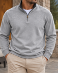 MIVANITY Men's Classic Quarter-Zip Pullover Sweatshirt