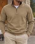 MIVANITY Men's Classic Quarter-Zip Pullover Sweatshirt