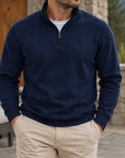 MIVANITY Men's Classic Quarter-Zip Pullover Sweatshirt