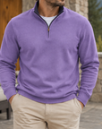 MIVANITY Men's Classic Quarter-Zip Pullover Sweatshirt