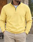 MIVANITY Men's Classic Quarter-Zip Pullover Sweatshirt