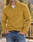MIVANITY Men’s Northfield Quarter-Zip Knit Sweater