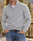MIVANITY Men’s Northfield Quarter-Zip Knit Sweater