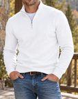 MIVANITY Men’s Northfield Quarter-Zip Knit Sweater