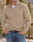 MIVANITY Men’s Northfield Quarter-Zip Knit Sweater