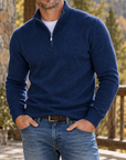 MIVANITY Men’s Northfield Quarter-Zip Knit Sweater