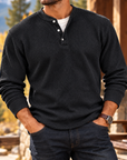 MIVANITY Men's Ridgewood Waffle Knit Henley Shirt