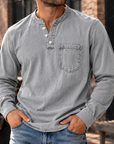 MIVANITY Vintage Forge Henley Shirt Rugged Style Meets Everyday Comfort