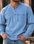 MIVANITY Vintage Forge Henley Shirt Rugged Style Meets Everyday Comfort