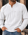 MIVANITY Vintage Forge Henley Shirt Rugged Style Meets Everyday Comfort