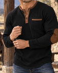 MIVANITY Vintage Ranch Waffle Henley Shirt Rugged Heritage Style With Timeless Comfort