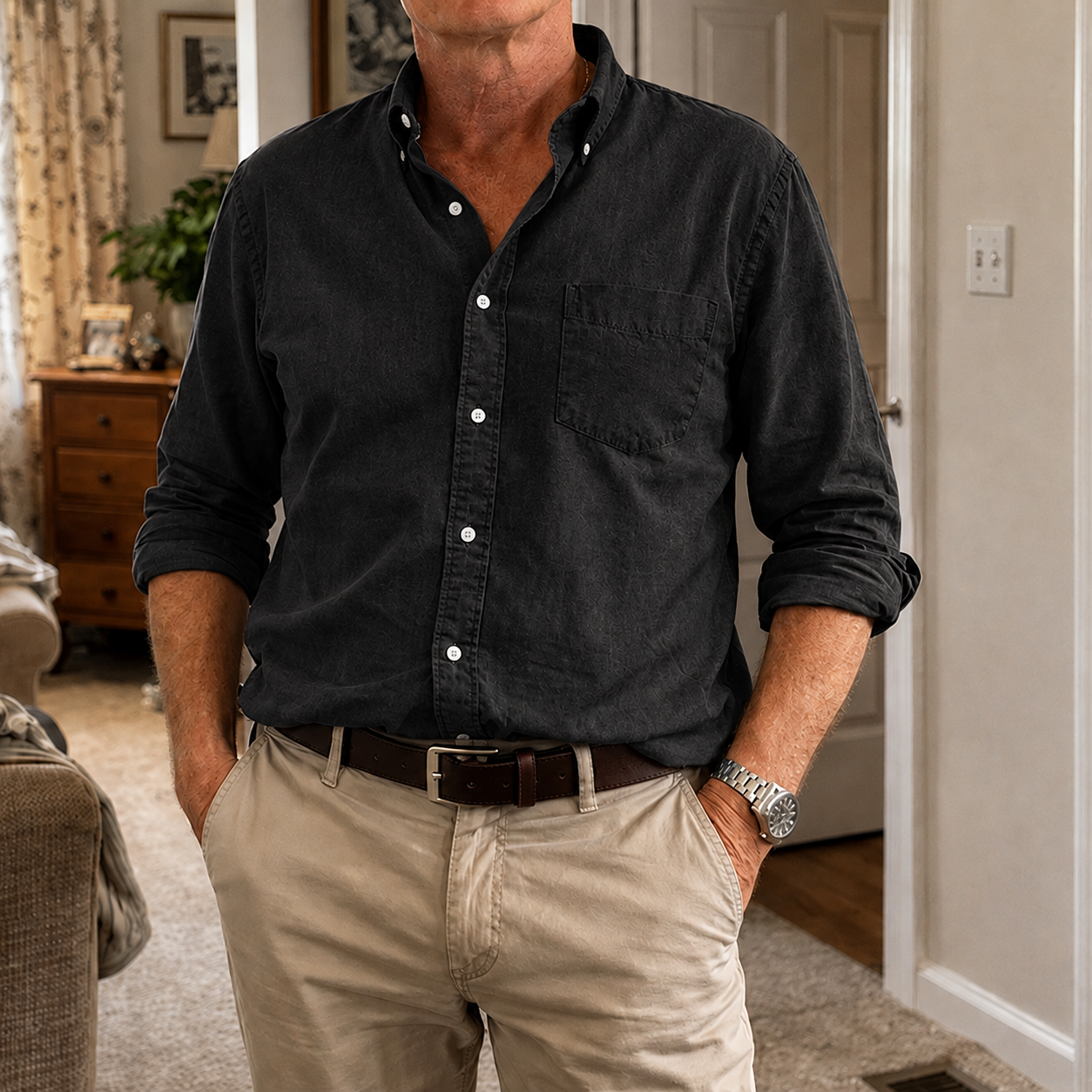 Mivanity Savior Men's Daily Classic Washed Shirt