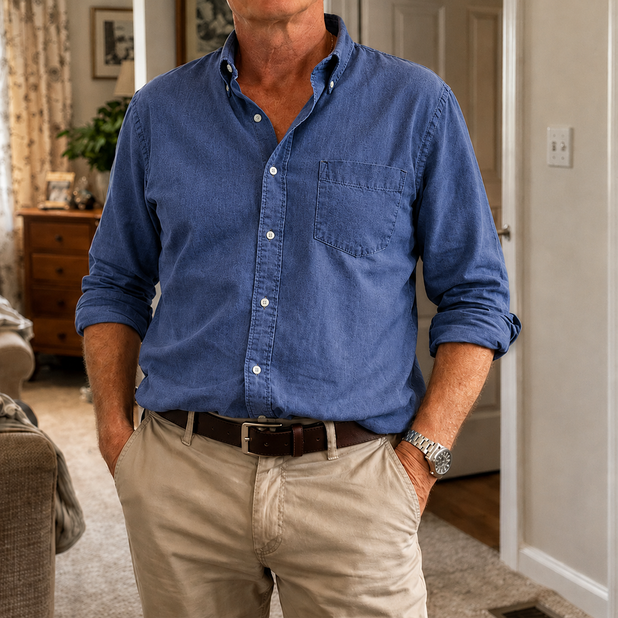 Mivanity Savior Men's Daily Classic Washed Shirt