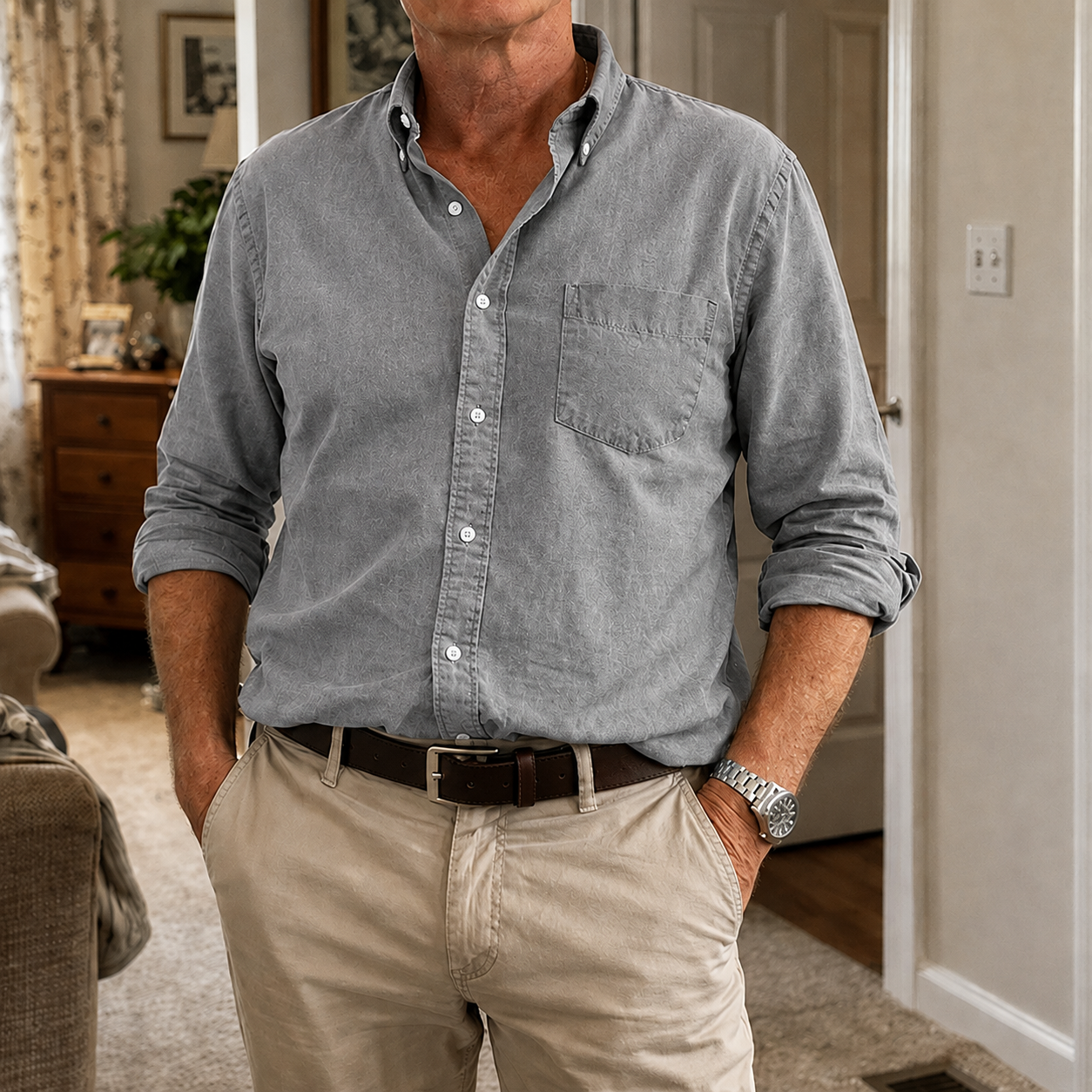 Mivanity Savior Men's Daily Classic Washed Shirt