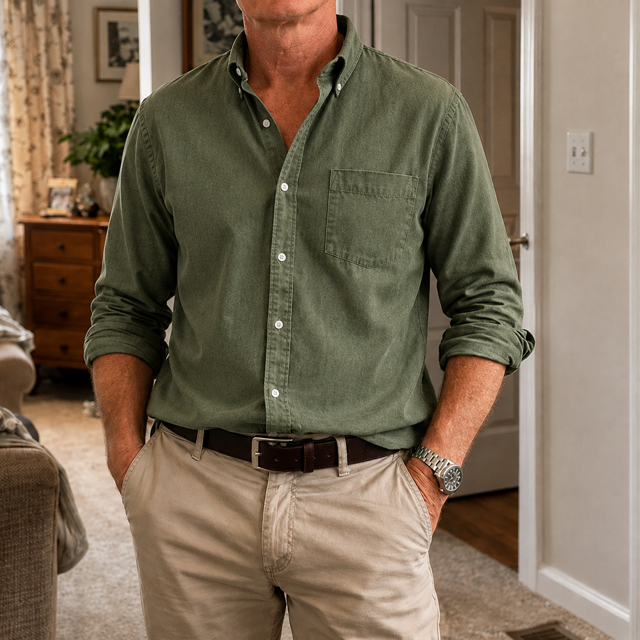 Mivanity Savior Men's Daily Classic Washed Shirt
