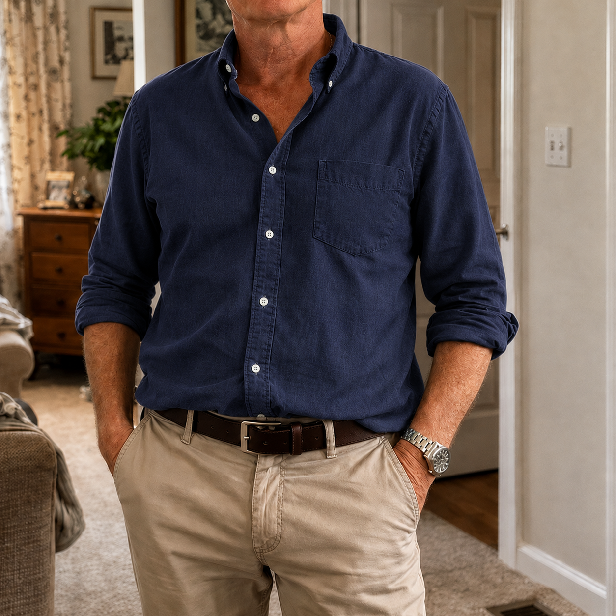 Mivanity Savior Men's Daily Classic Washed Shirt
