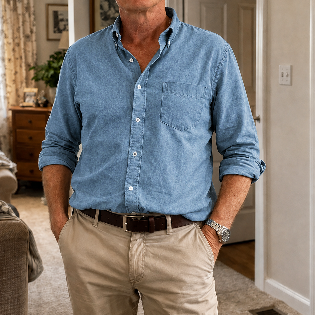 Mivanity Savior Men's Daily Classic Washed Shirt