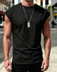 Men's Minimalist Drop Shoulder Sleeveless Tee