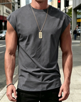 Men's Minimalist Drop Shoulder Sleeveless Tee