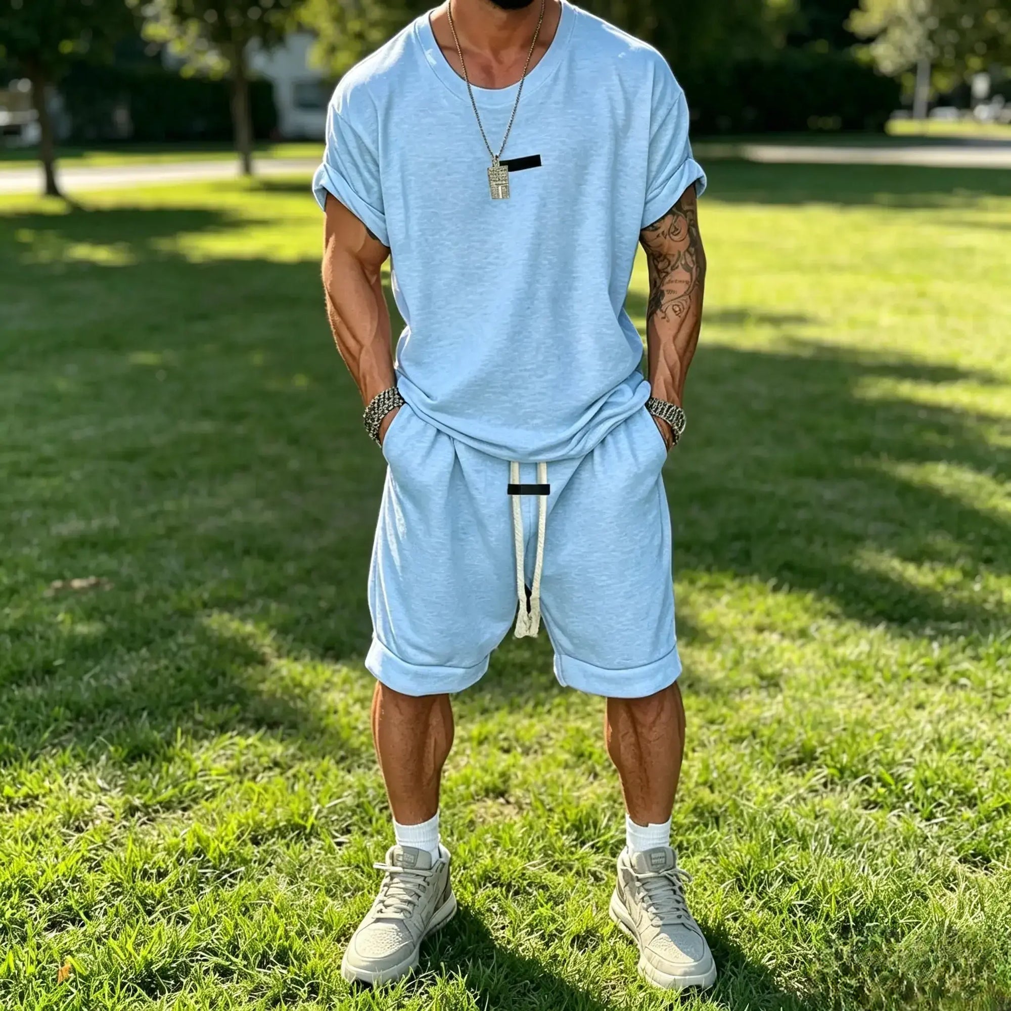 Mivanity Athleisure Fusion T-Shirt Shorts Sets