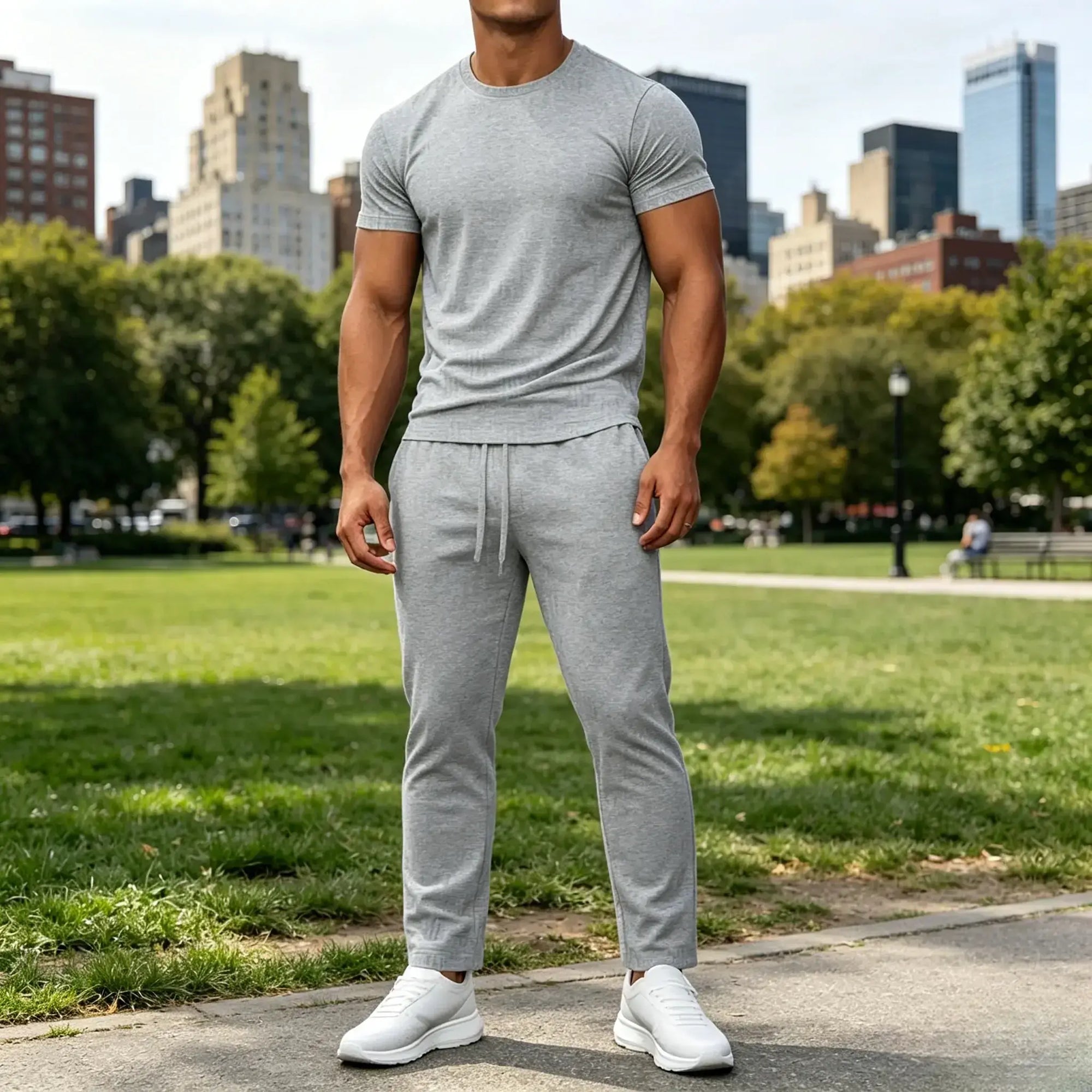 Mivanity Athleisure Jacquard T-Shirt Pants Sets