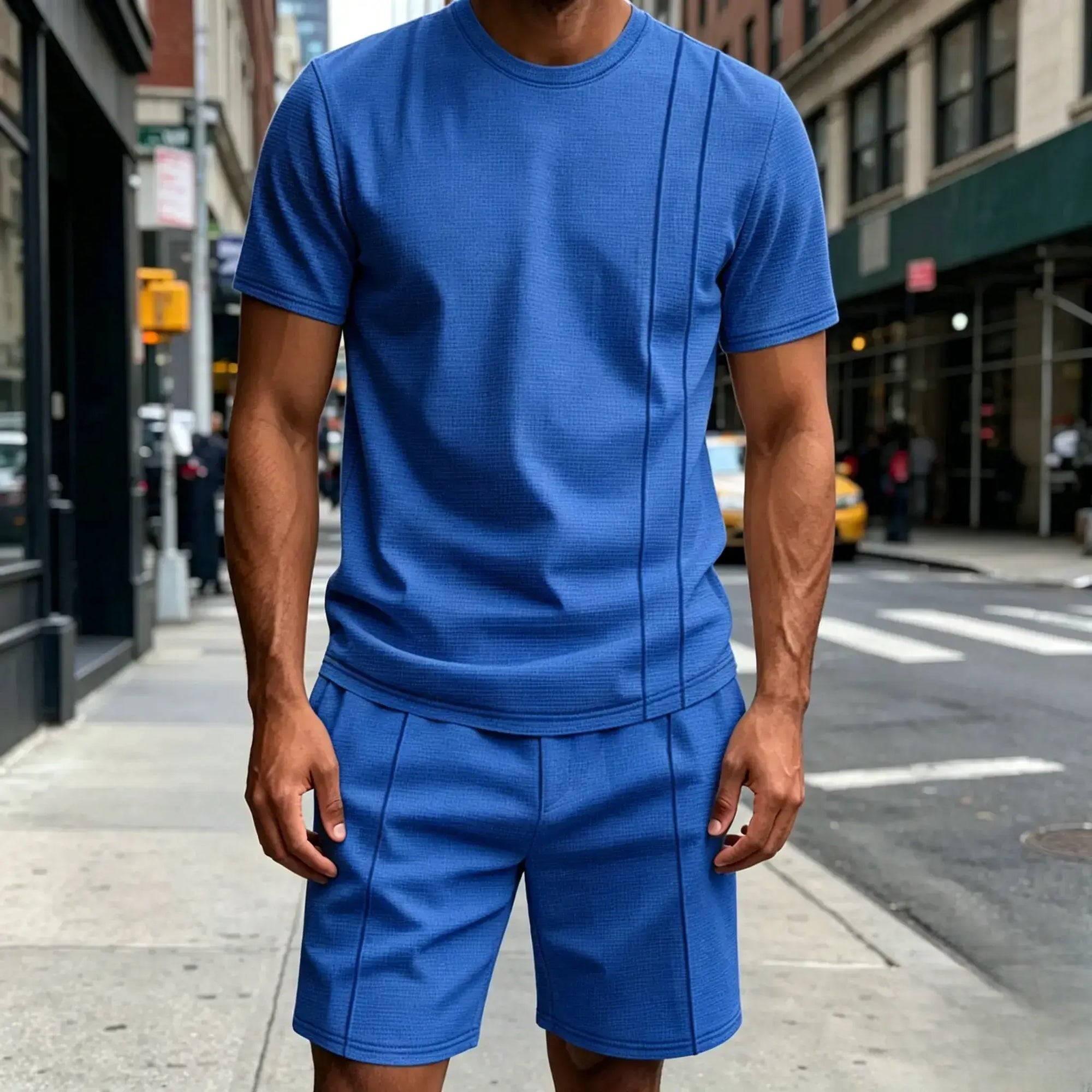 Mivanity Athleisure Loose Fit waffle 2-Piece Set
