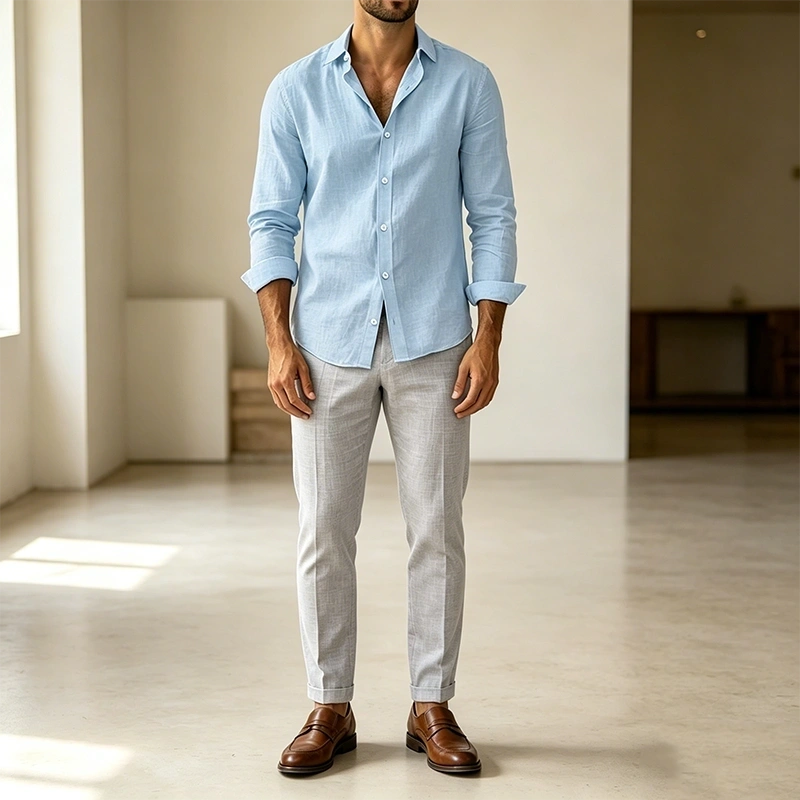 Mivanity Basic Casual Cotton Shirts