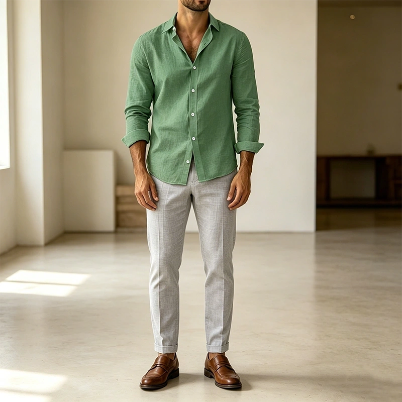 Mivanity Basic Casual Cotton Shirts