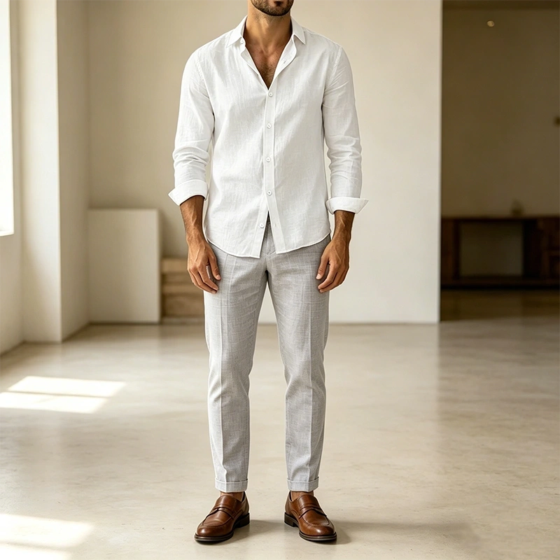 Mivanity Basic Casual Cotton Shirts