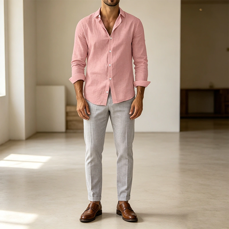 Mivanity Basic Casual Cotton Shirts