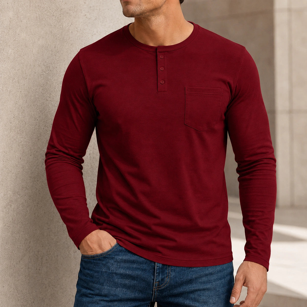Mivanity Basic Pullover Long Sleeve T-Shirts