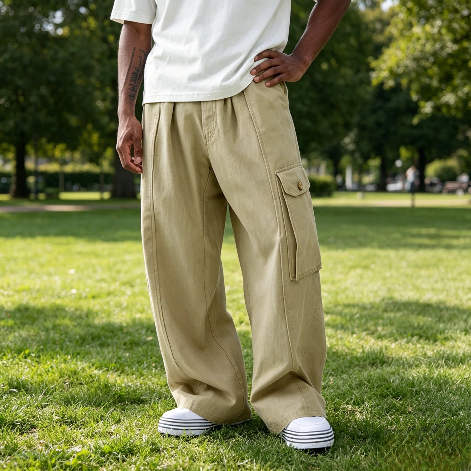 Mivanity Cargo Loose Fit Cotton Pants