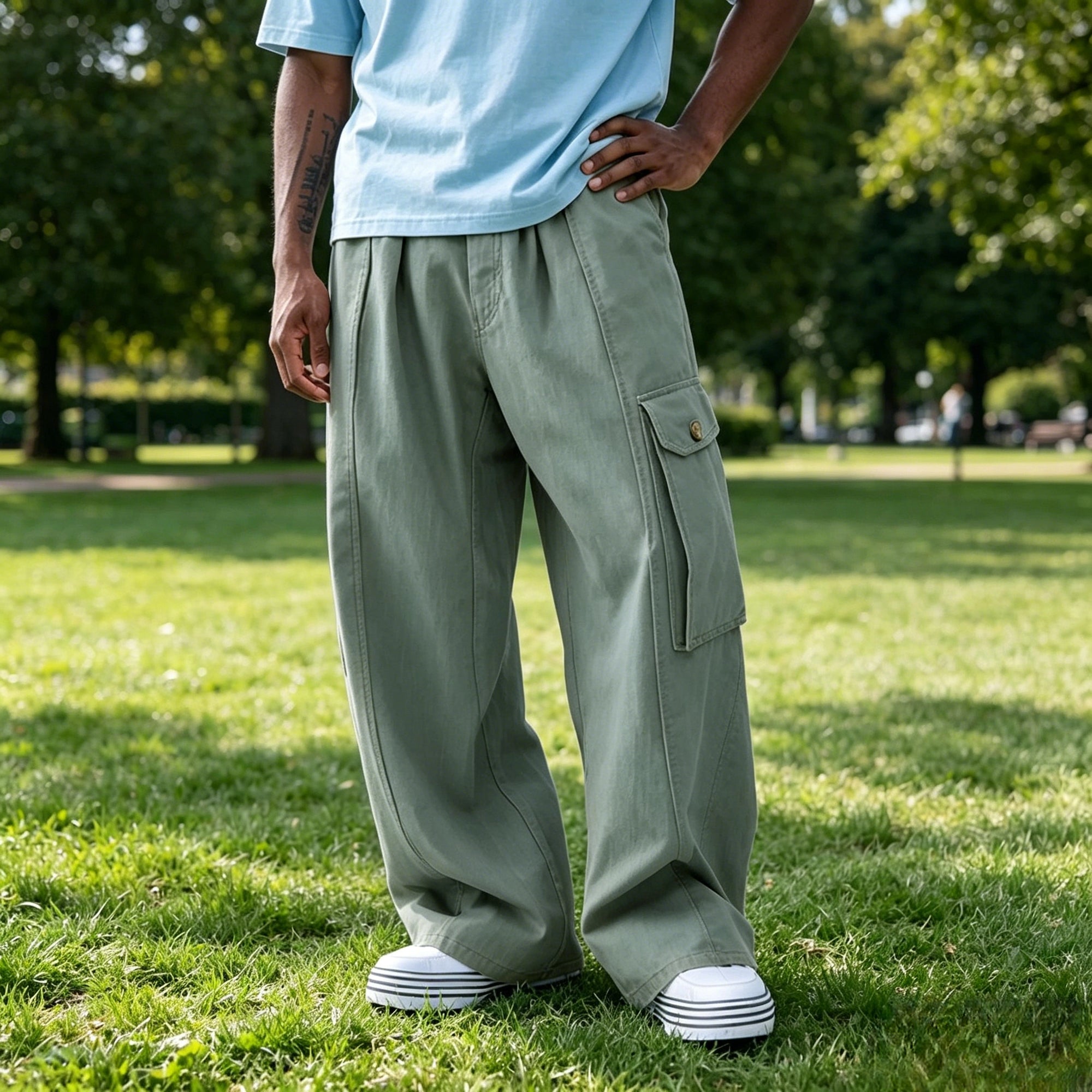 Mivanity Cargo Loose Fit Cotton Pants