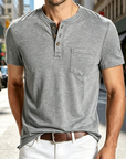 Mivanity Casual Basic Henley Shirts