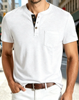 Mivanity Casual Basic Henley Shirts