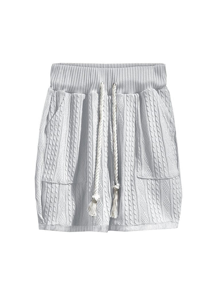Mivanity Casual Cable Knit T-shirt Sets