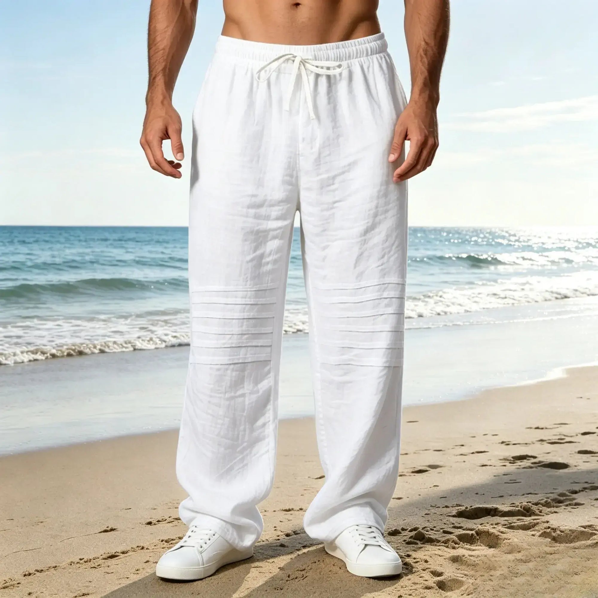 Mivanity Casual Cotton Drawstring Waist Pants