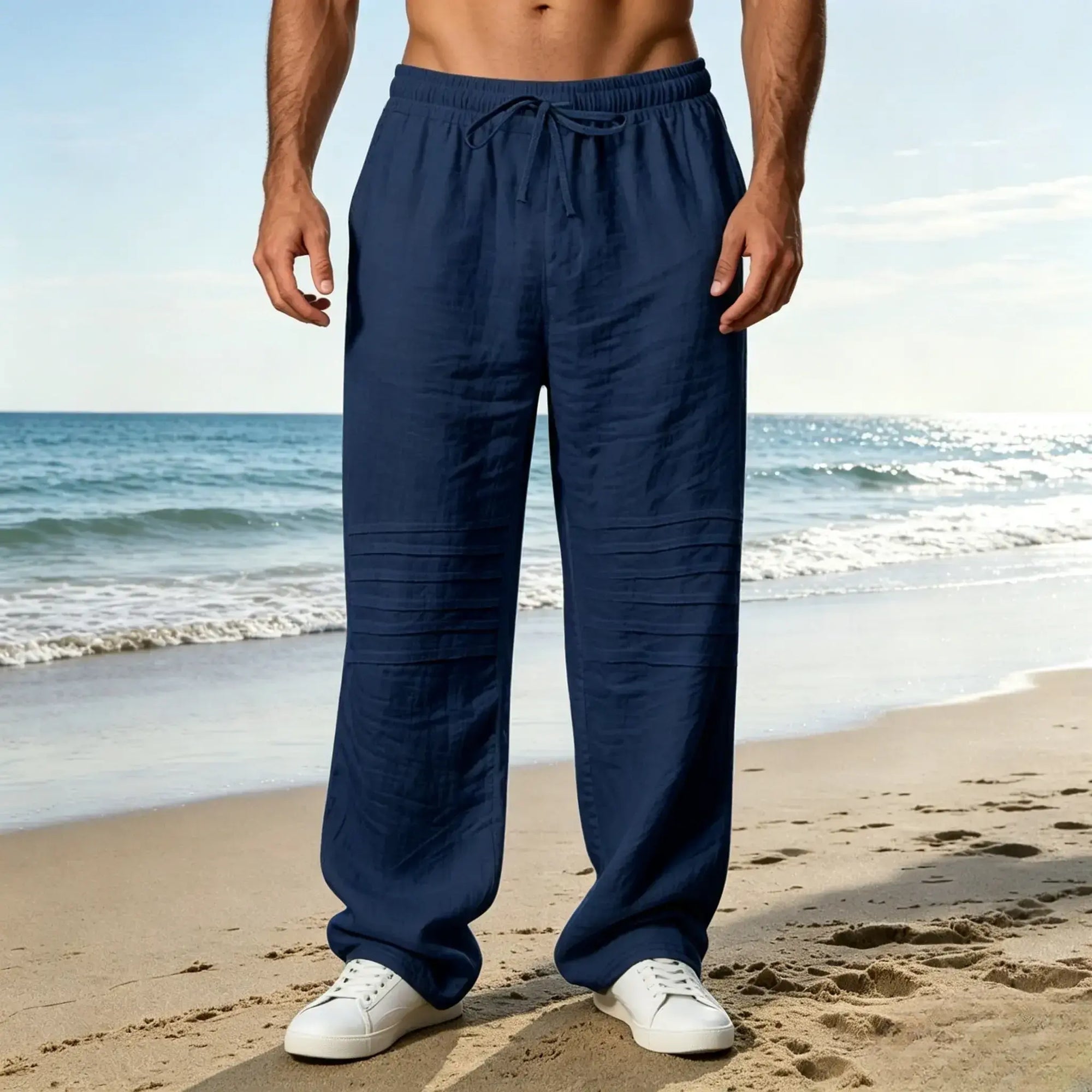 Mivanity Casual Cotton Drawstring Waist Pants