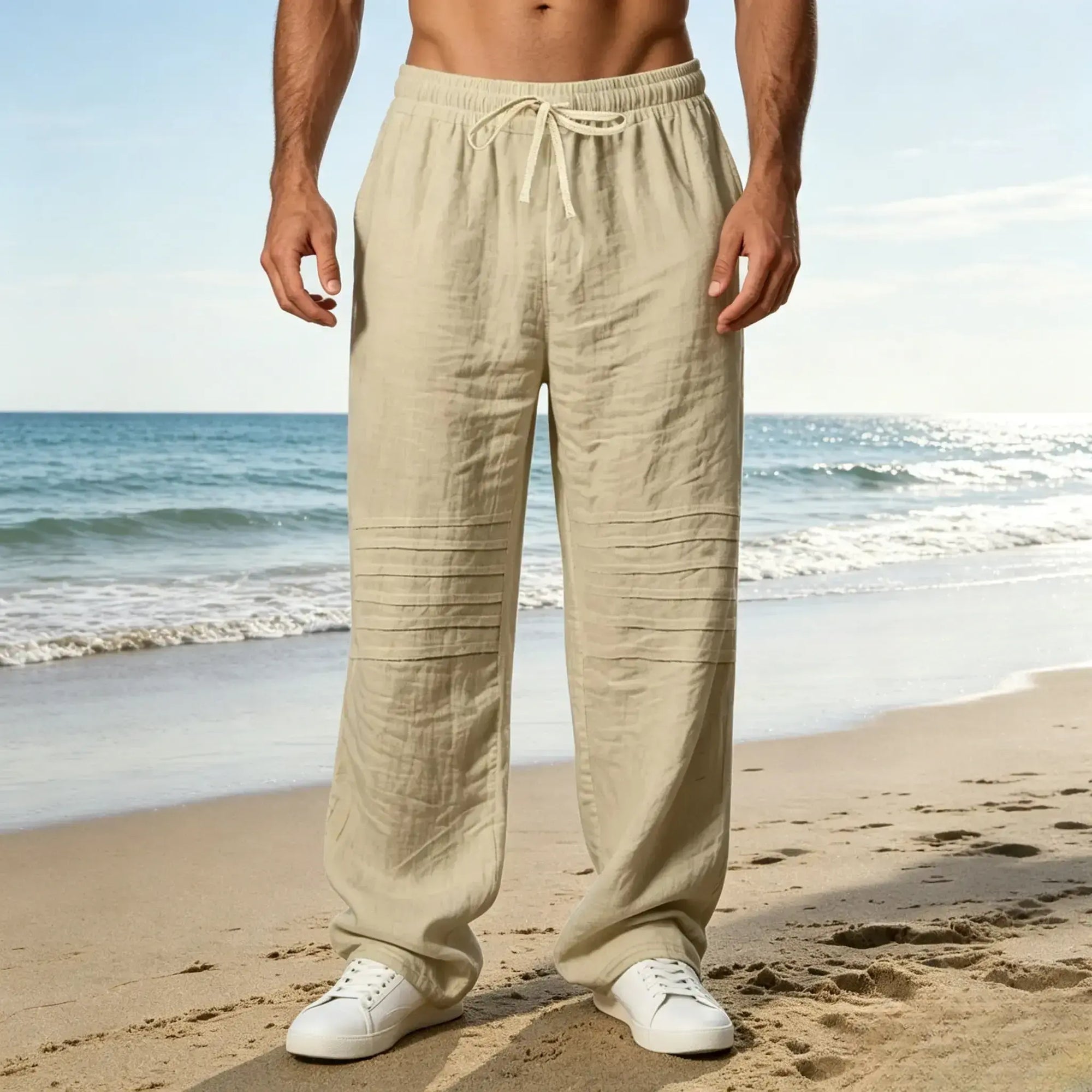Mivanity Casual Cotton Drawstring Waist Pants